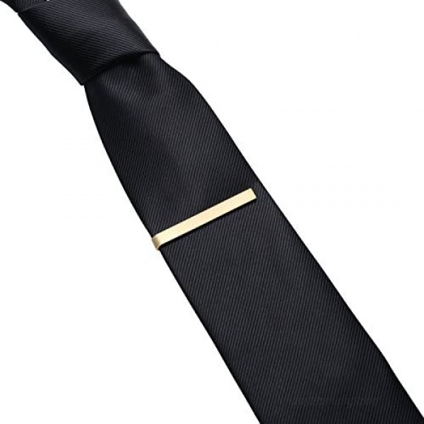 HONEY BEAR Mens Tie Clip Bar Normal Size Steel for Business Wedding Gift 5.4cm