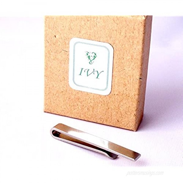 Ivy Design Tie Clip/Bar Stainless Steel Silver Tone