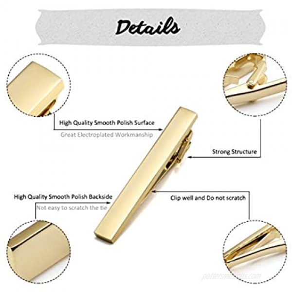 Jovivi Personalized Custom Message Men's Tie Clip Bar for Skinny Necktie Ties Engraved Free Groomsmen Mans Fathers Day