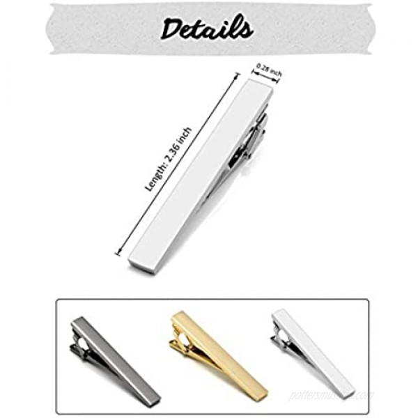 Jovivi Personalized Custom Message Men's Tie Clip Bar for Skinny Necktie Ties Engraved Free Groomsmen Mans Fathers Day