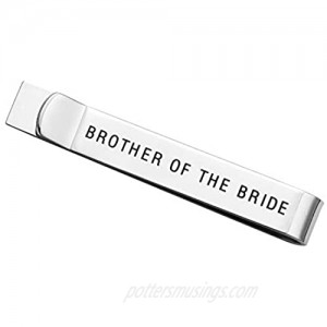 LParkin Brother of The Bride Wedding Gifts Tie Clips for Men Man of Honor Groomsman Tie Clip Thank You Gift