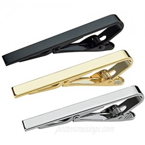 Lystaii 3pcs Tie Bar Clip  Tie Tack Pins Tie Clips 2.2 Inch for Men Fathers' Day Valentine's Day Gift