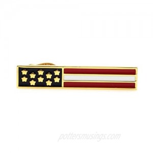 MENDEPOT American Flag Tie Clip USA Flag Tie Bar In Gift Box Men Patriotic Flag Clasp