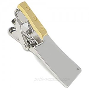 MENDEPOT Knife Tie Clip Rhodium and Gold Plated Kitchen Knife Tie Clip in Box