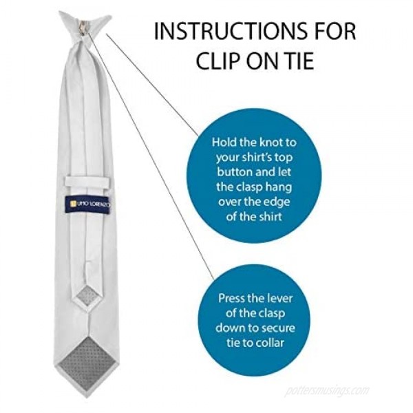 Men's Poly Solid Clip On Tie