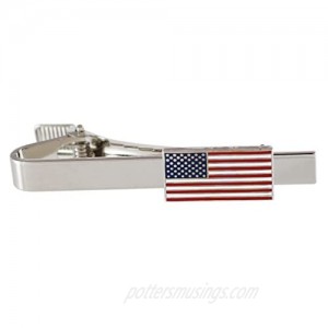 Official American Flag Tie Bar (Silver)