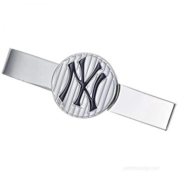 Promotioneer Mens Baseball The Team Logo Symbol Series Tie Bar Tie Clip with Gift Box