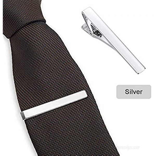 Roctee Tie Clips for Men 3 Pack Classic Tie Clip Silver Gold Black Necktie Tie Bar Pinch Clips Suitable for Wedding Anniversary Business and Daily Life