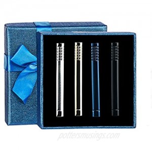 Smaior Tie Clips for Men  Silver Gold Blue Black Tie Clip Set with Luxury Gift Box  Suitable for Regular Ties.