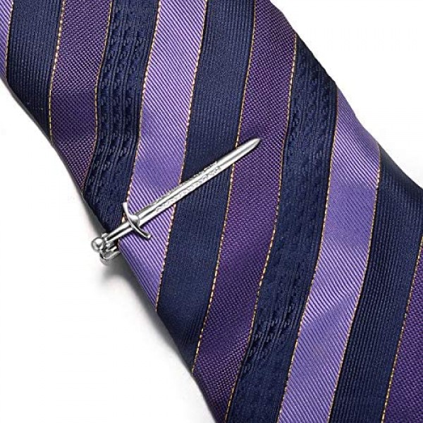 Yoursfs Personalised Tie Clips for Men Novelty Sword Tie Clip Tie Pin for Men's Tie