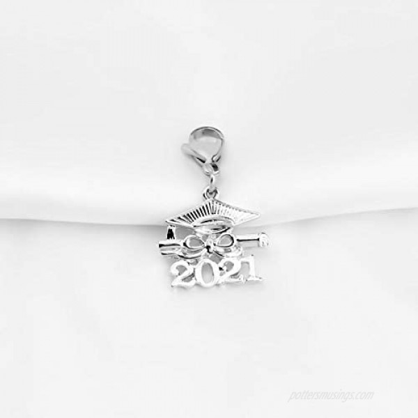 2021 Graduation Zipper Pull Graduate Cap Charm with Lobster Clasp Graduation Gifts for Son Daughter Class of 2021 Graduate Gifts