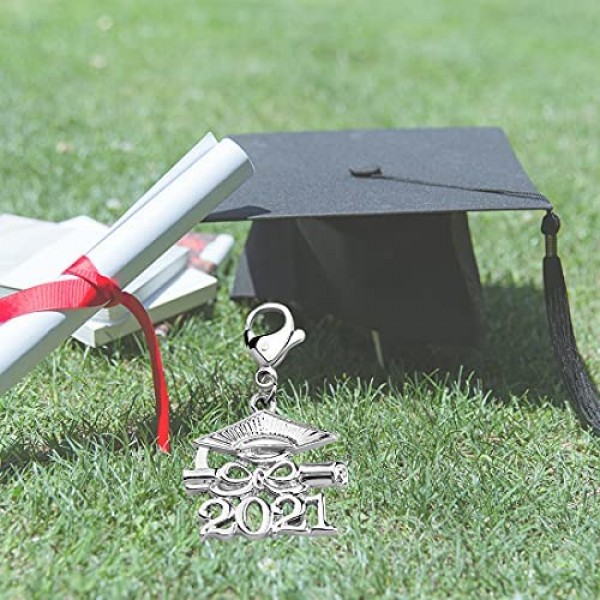 2021 Graduation Zipper Pull Graduate Cap Charm with Lobster Clasp Graduation Gifts for Son Daughter Class of 2021 Graduate Gifts