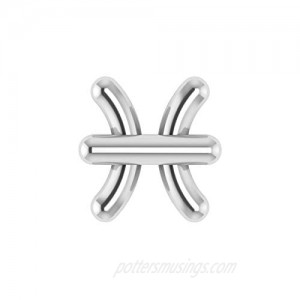 Adastra Jewelry Pisces Teeth Gems Charm 925 Sterling Silver
