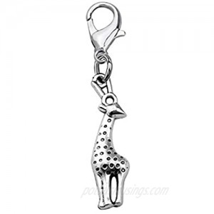 AKTAP Giraffes Gifts Giraffe Zipper Pull Charm with Lobster Clasp Animal Lovers Jewelry Giraffes Lover Gift for Women Man