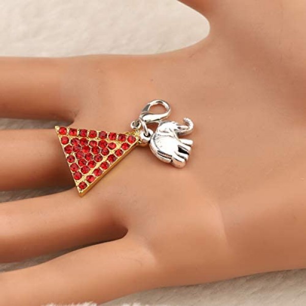 BAUNA Delta DST Sigma Sorority Elephant Charm Zipper Pull Gift Theta Diva Greece Greek Jewelry