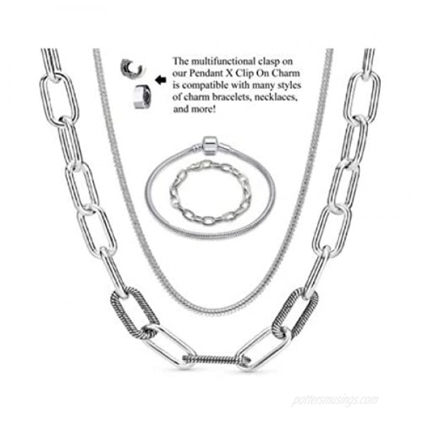 BOLENVI Black Dragon 925 Sterling Silver Dangle Pendant X Charm Bead For Pandora & Similar Charm Bracelets or Necklaces