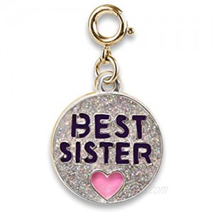 CHARM IT! Charms for Bracelets and Necklaces - Gold Glitter Best Sister Charm