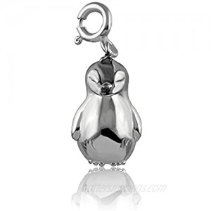Fourseven Jewelry 925 Sterling Silver Bead Charm Pendant | Penguin Charm for Bracelet and Necklace