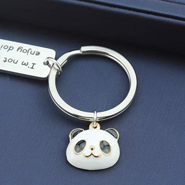 Funny Keychain Animal Lover Gift Panda Lover Gift Cute Panda Gift Panda Keychain