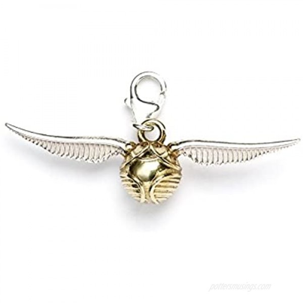 Harry Potter Official Jewelry Sterling Silver Golden Snitch Clip-On Charm