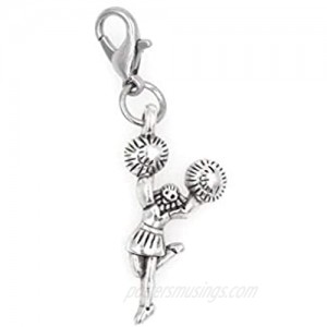It's All About...You! Cheerleader Clip on Charm Perfect for Necklaces and Bracelets 99L