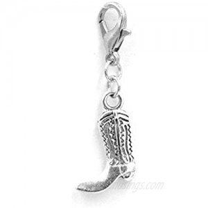 It's All About...You! Cowboy Boot Clip on Charm Perfect for Necklaces and Bracelets 96Ag