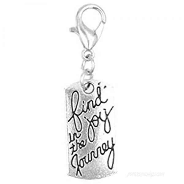 It's All About...You! Find Joy in The Journey Clip on Charm Perfect for Necklaces and Bracelets 98Ab