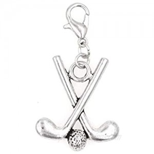 It's All About...You! Golf Clubs & Golf Ball Clip on Charm Perfect for Necklaces and Bracelets 101Ae