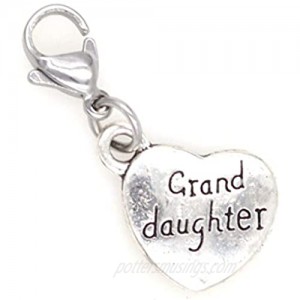It's All About...You! Granddaughter Clip on Charm Perfect for Necklaces Bracelets 95H