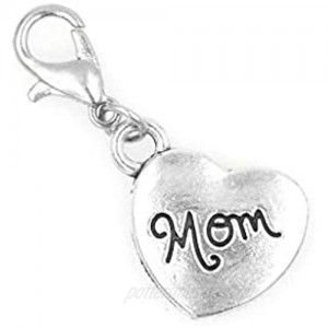 It's All About...You! Heart Mom Clip on Charm Perfect for Necklaces and Bracelets 95N