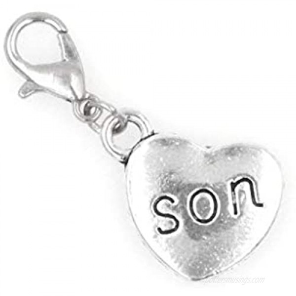 It's All About...You! Heart Son Clip on Charm Perfect for Necklaces and Bracelets 95R