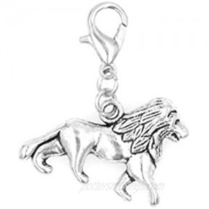 It's All About...You! Lion Clip on Charm Perfect for Necklaces and Bracelets 100Ah
