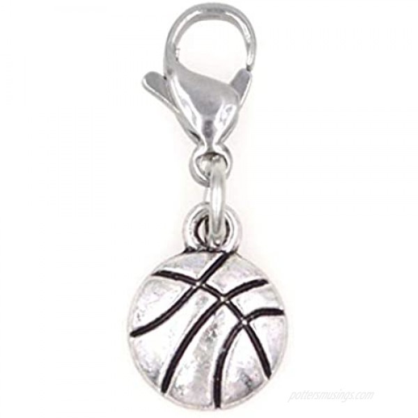 It's All About...You! Mini Basketball Sports Clip on Charm Perfect for Necklaces Bracelets 103B