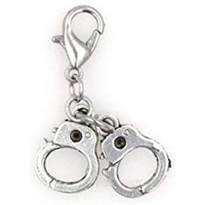 It's All About...You! Mini Handcuffs Clip on Charm Perfect for Necklaces and Bracelets 96T