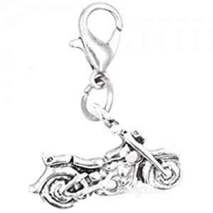 It's All About...You! Motorcycle Stainless Steel Clasp Clip on Charm 81C