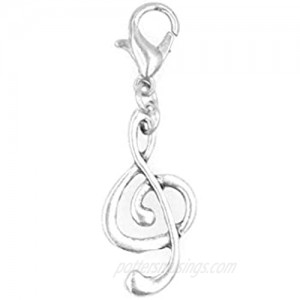 It's All About...You! Treble Clef Clip on Charm Perfect for Necklaces and Bracelets 98Aj