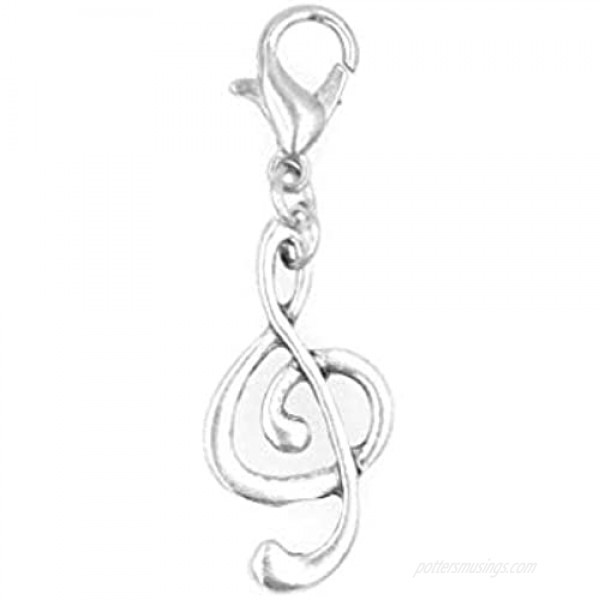 It's All About...You! Treble Clef Clip on Charm Perfect for Necklaces and Bracelets 98Aj