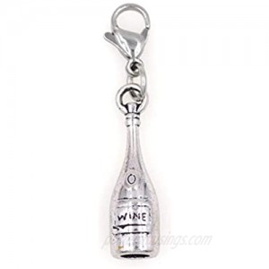 It's All About...You! Wine Bottle Clip on Charm Perfect for Necklaces Bracelets 99Y