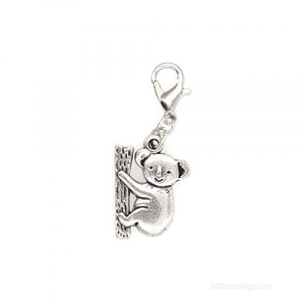 Koala Bear Clip on Charm Perfect for Necklaces and Bracelets 102Ag