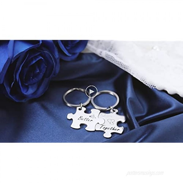 Long Distance Relationships Keychain Gifts Inspired Jewelry Puzzle Keychains