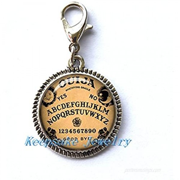 Ouija Board Zipper Pull Perfect for Necklaces Bracelets keychain and earrings Charm planner charm Ouija Board handmade Jewelry