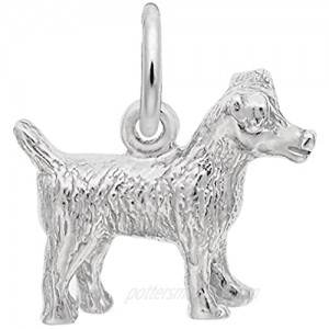 Rembrandt Charms Sterling Silver Jack Russell Terrier Charm on a 16 18 or 20 inch Rope Box or Curb Chain Necklace