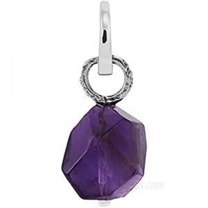 Silpada 'Support Stone Natural Amethyst Charm' in Sterling Silver