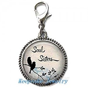 Soul Sisters Zipper Pull  Perfect for Necklaces  Bracelets  Keychain and Earrings Charm Planner Charm Soul Sisters Handmade Jewelry