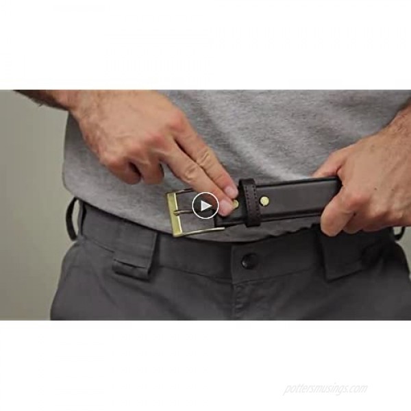 5.11 Tactical Men's 1.5 Casual Leather Belt - Plainclothes Duty or Covert Operations Style 59501