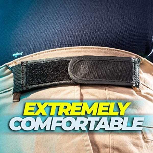BeltBro Titan No Buckle Elastic Belt For Men — Fits 1.5 Inch Belt Loops Comfortable and Easy To Use