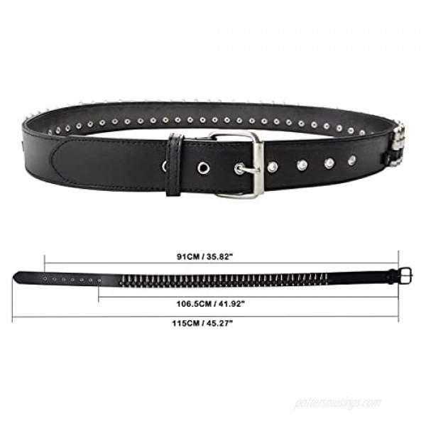 Bullet Rivet Belts Personalized Black Belt Fantastic PU Leather Belt For Jeans Hip Hop