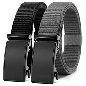 Chaoren Golf Belt 2 Pack Nylon Ratchet Belt  Mens Belts Casual for Baseball Fully Adjustable Trim to Exact Fit
