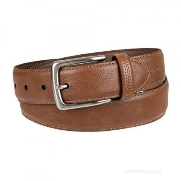 Columbia Men's Trinity Logo Belt-Casual Dress with Single Prong Buckle for Jeans Khakis