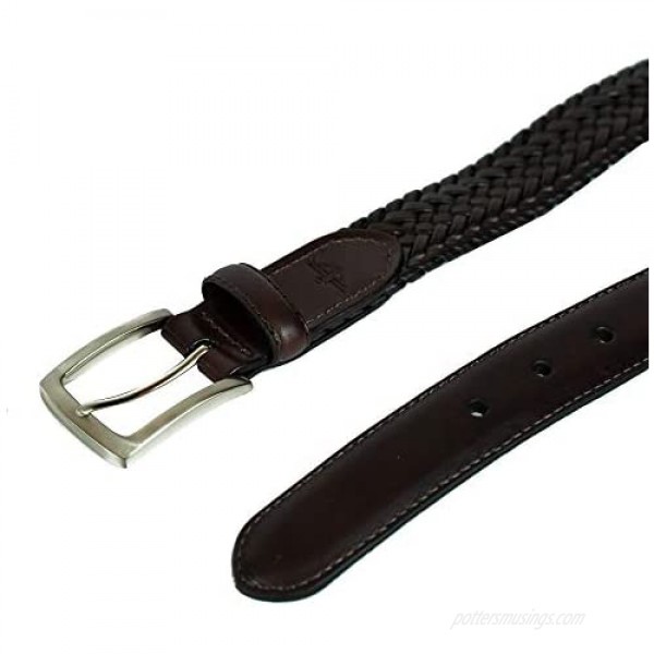Dockers Men's Leather Braided Casual and Dress Belt